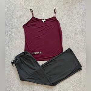 NWT/NWOT 3X Lounge Bundle. NWT Lounge Pants and NWOT Perch Purple Tank
